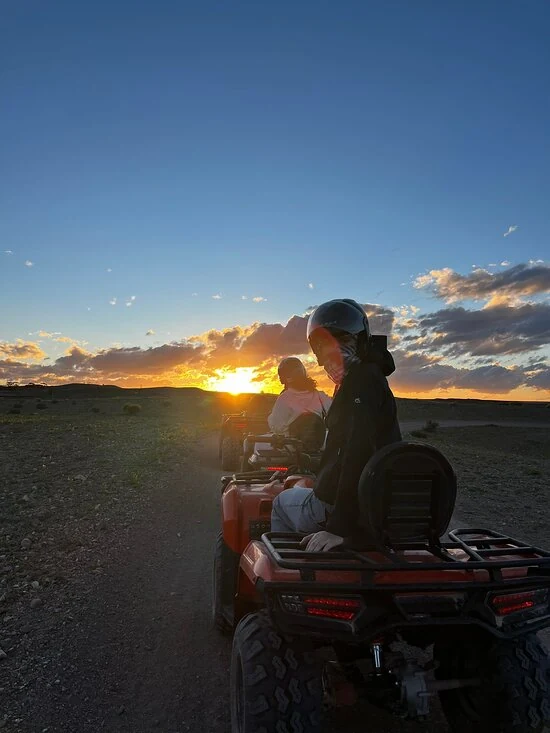 Quad ride at sunset