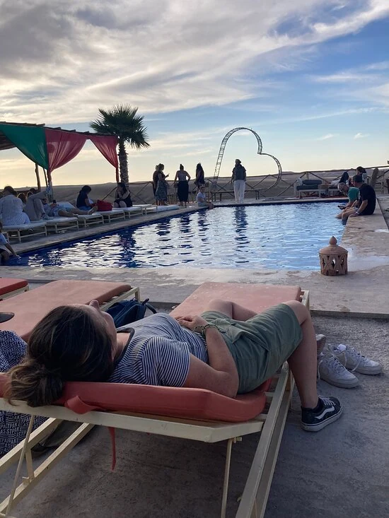 Pool access at the camp