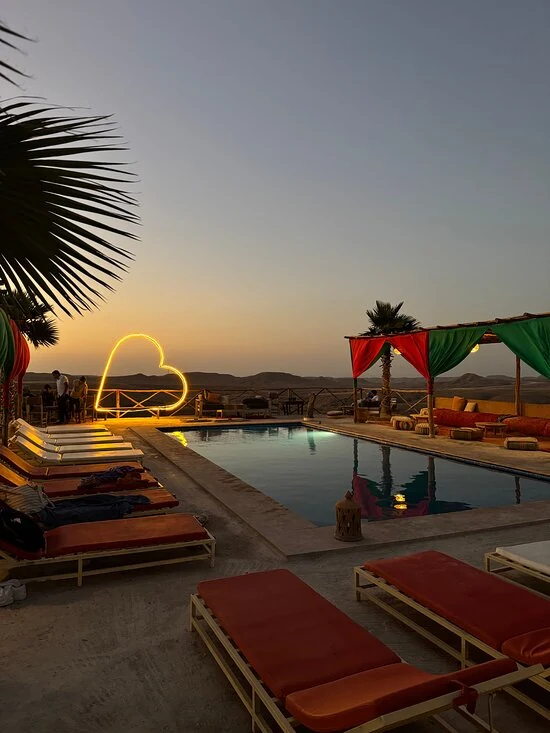 Pool at sunset